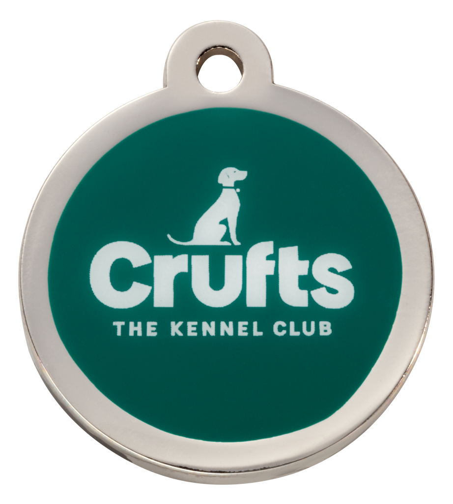 crufts-round-green-medium -or-large-id-tag