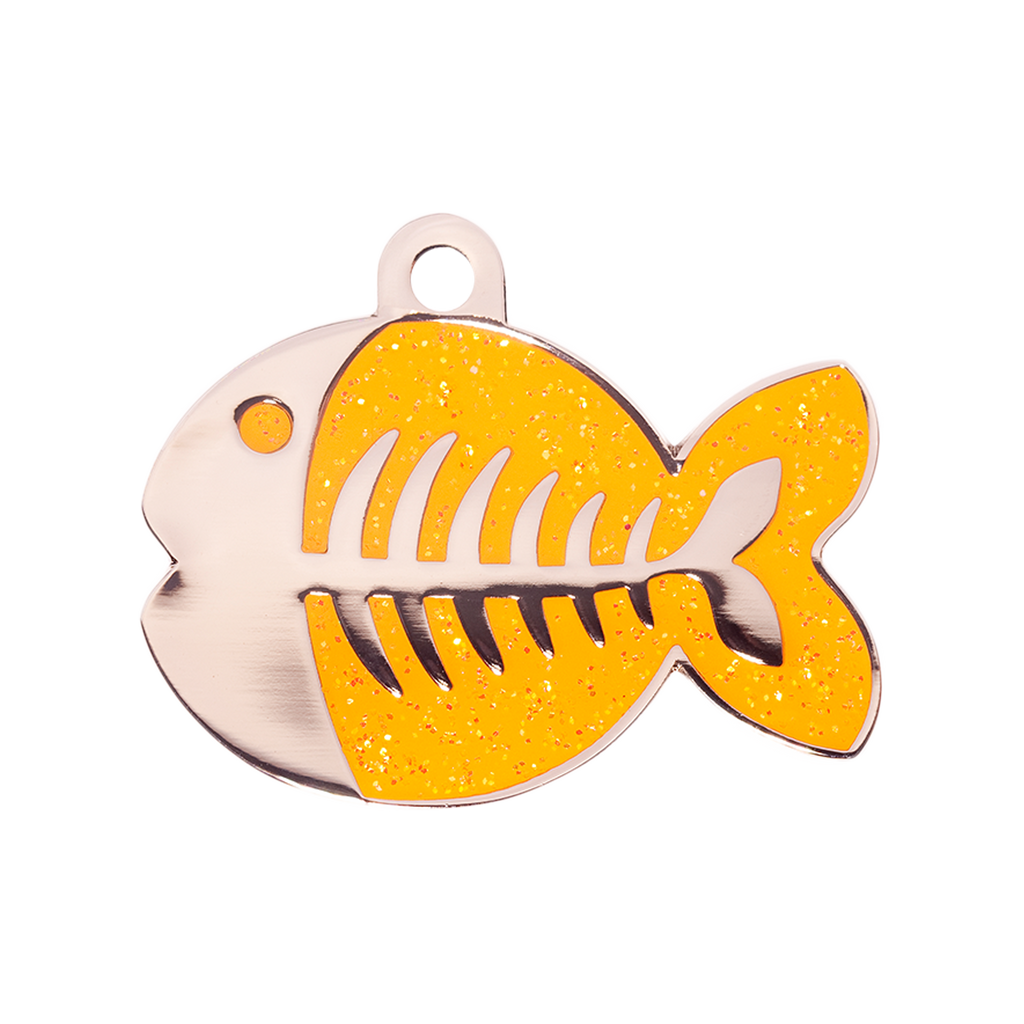 fashion-fish-orange-sparkle-small-id-tag