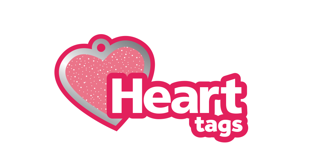 Logo of 'Heart tags' with a pink heart design on a white background
