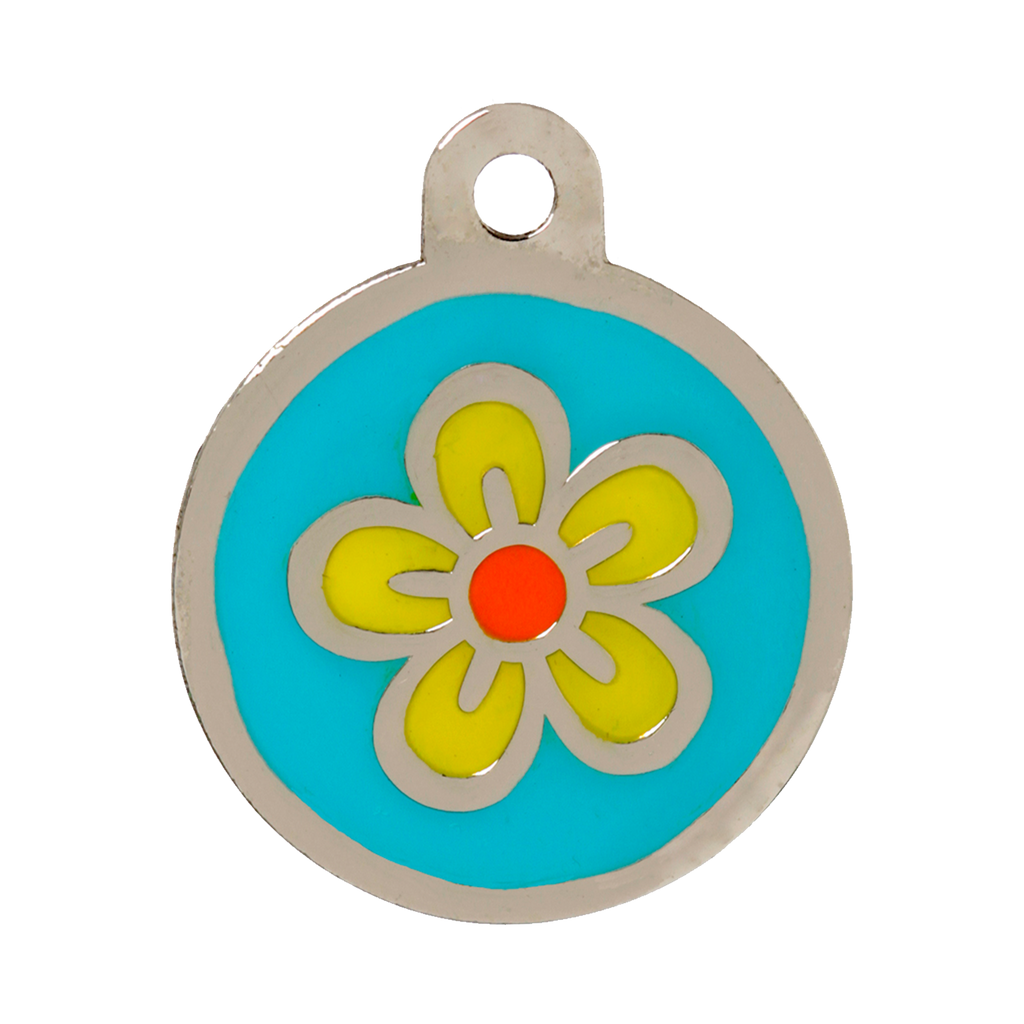 design-flower-yellow-small-or-medium-or-large-id-tag